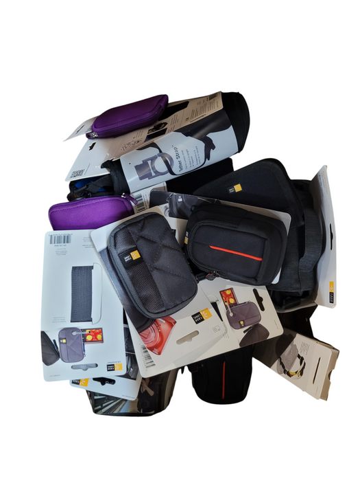 LOT 19x Case Logic Camera Bags, USB & Hard Drive Cases, Read Description