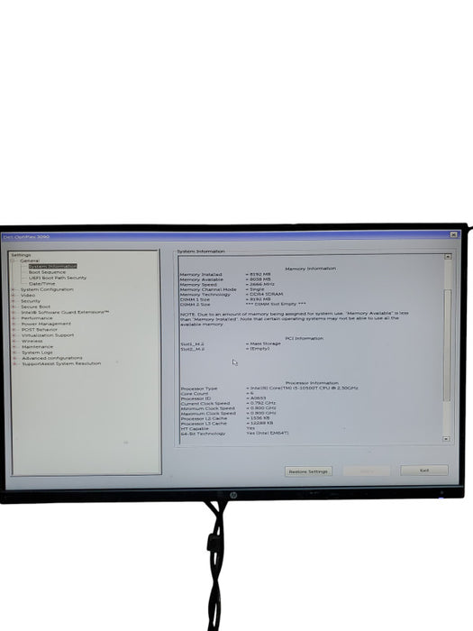 Dell Optiplex  USFF DESKTOP  3090 Core i5-10500T 8GB RAM NO-HDD/SSD