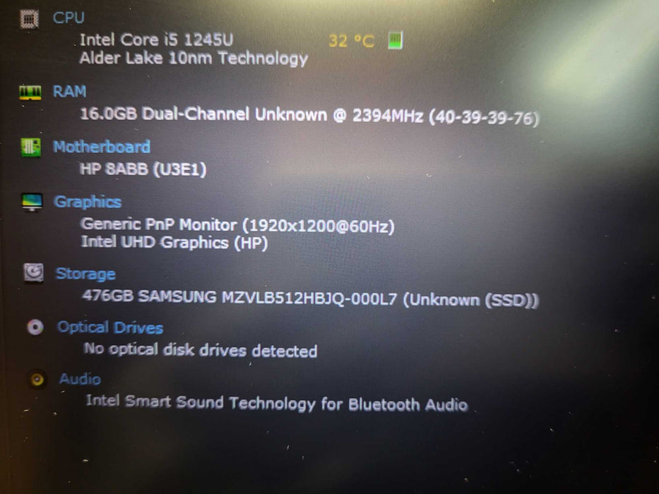 HP EliteBook 840 G9, Core i5-1245u, 16GB DDR5, 512GB NVMe $ Lap200