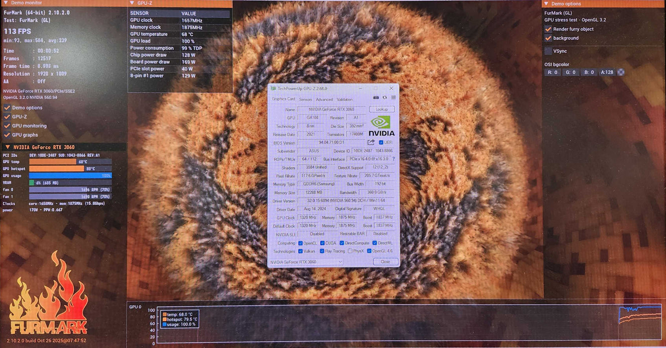 ASUS NVIDIA GeForce RTX 3060 12GB GDDR6 Graphic Card, DUAL-RTX3060-O12G-V2