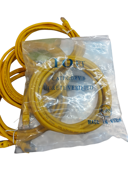LOT 5x - 10FT CAT6 Network Ethernet Patch Cable RJ45
