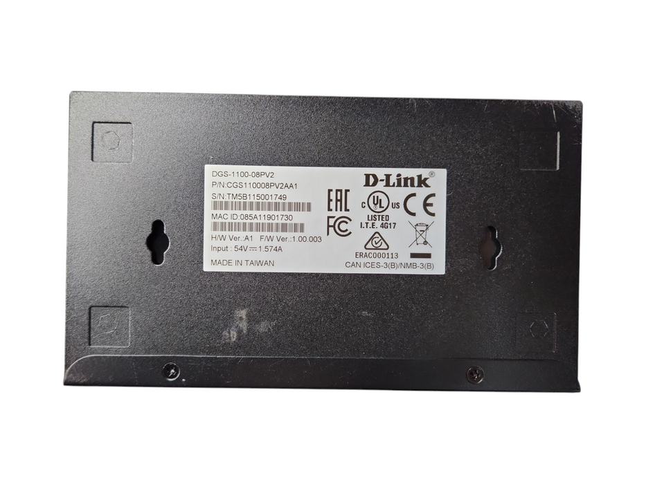 D-Link 8-Port Gigabit Smart Managed PoE and Switch, DGS-1100-08PV2