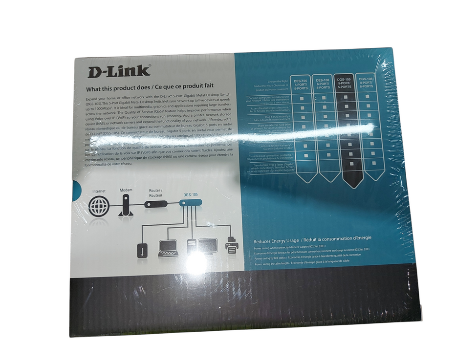 Lot 5x Lot D-Link Gigabit 5 Port Desktop Switch DGS-105 Ethernet
