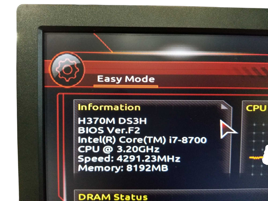 Combo GIGABYTE H370M DS3H + Intel Core i7-8700 @3.20GHz / NO RAM