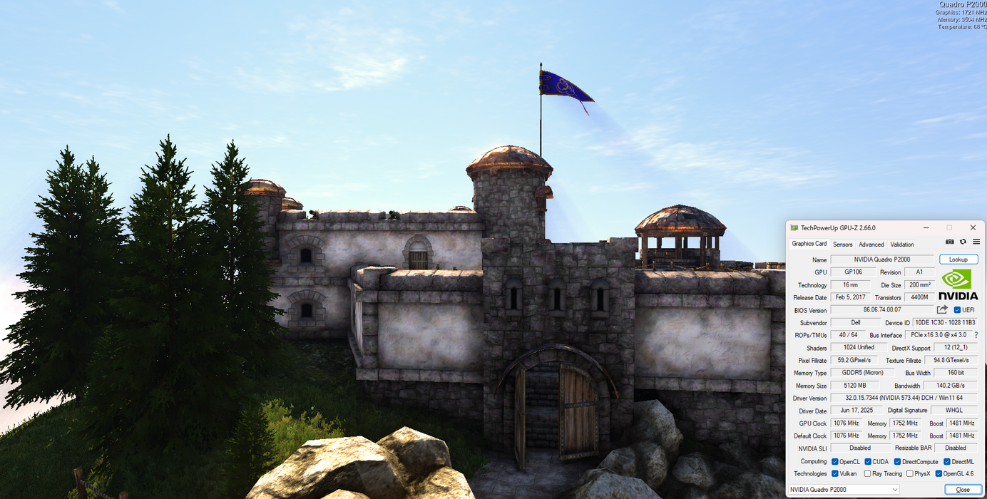 NVIDIA Quadro P2000 5GB GDDR5 Graphics Card - 4x Display Port Q