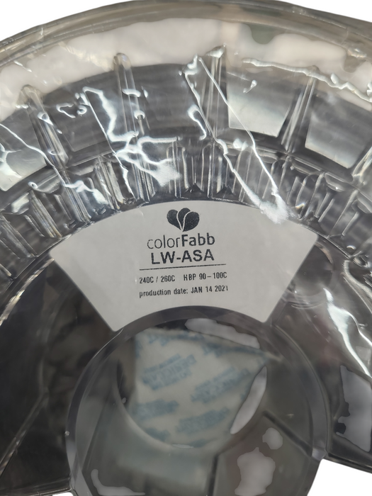 ColorFabb Black LW-ASA Filament Sealed