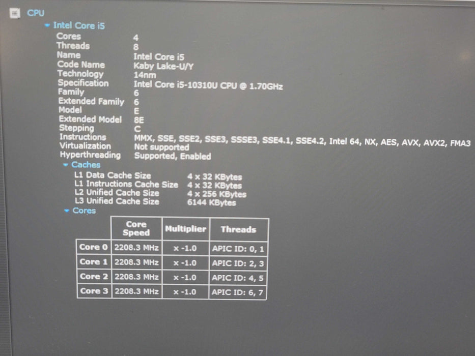 Dell Latitude 7410 i5-10310U 16GB RAM 256GB NVMe β Lap200
