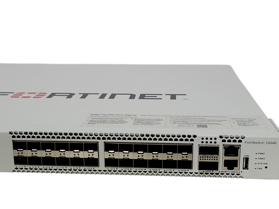 Fortinet FortiSwitch FS-1024E switch 24 ports managed Rack-mountable SFP+ SEE _