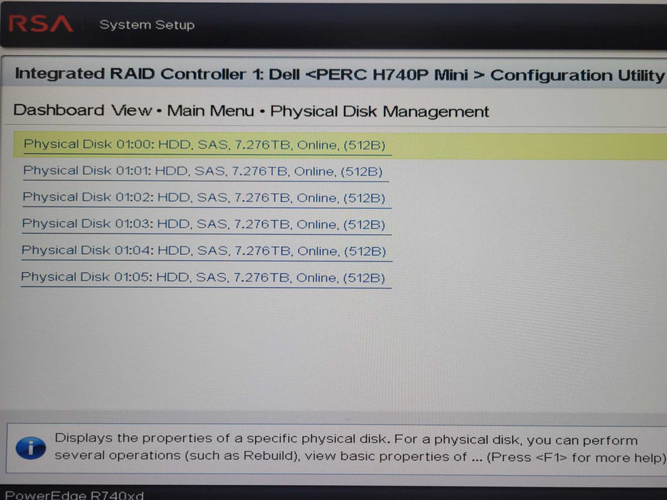 Dell/RSA R740xd 2x Xeon Gold 6132 32GB DDR4 H740P Mini 6x 8TB SAS 2x PSU _