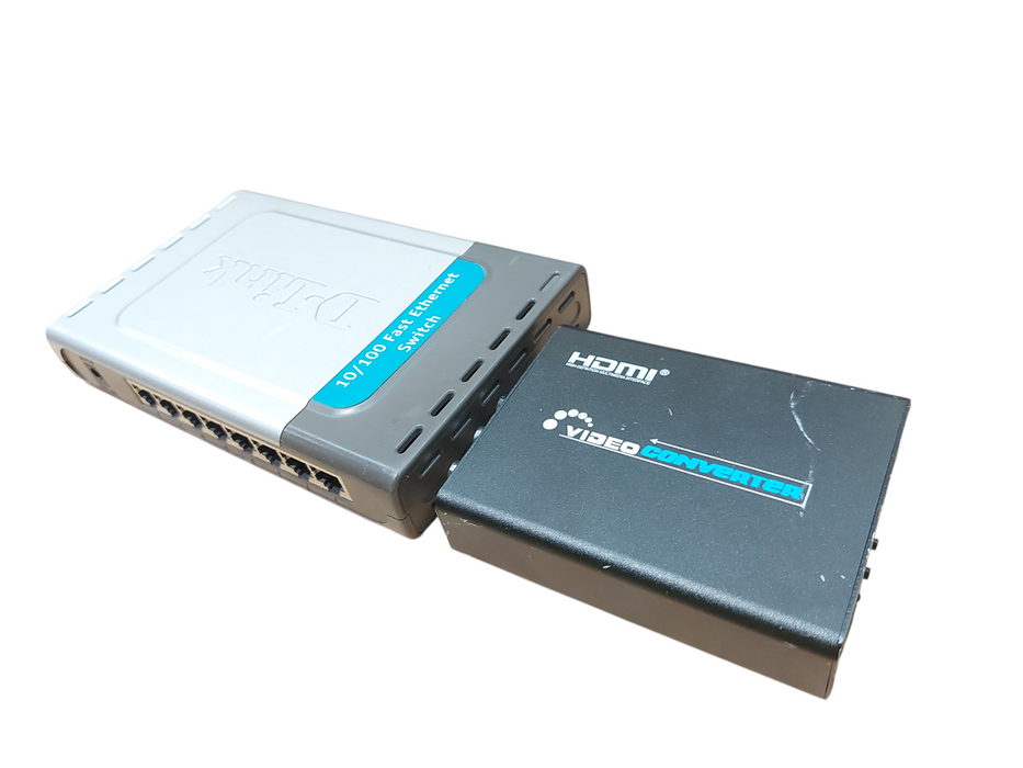 D-Link Switch and an HDMI video converter