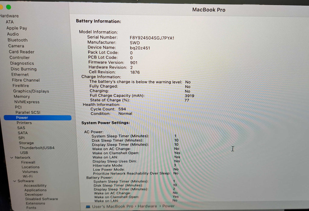 Apple MacBook Pro 13" 2019 A1989 | Intel i5-8279U, 16GB DDR4, 250GB SSD )