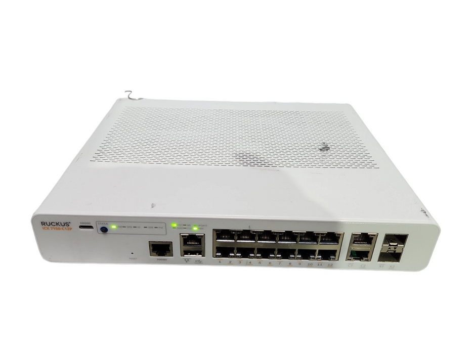 Ruckus ICX 7150-C12P POE Ethernet Switch, READ