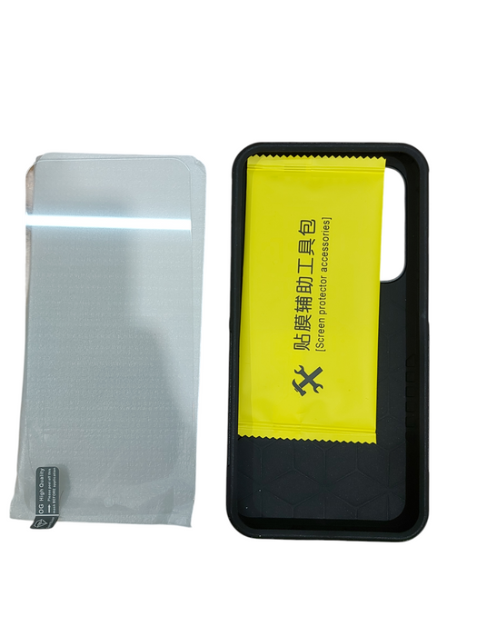 Lot 3x Samsung A55 Mobile Case Cover with Screen Protector - Black