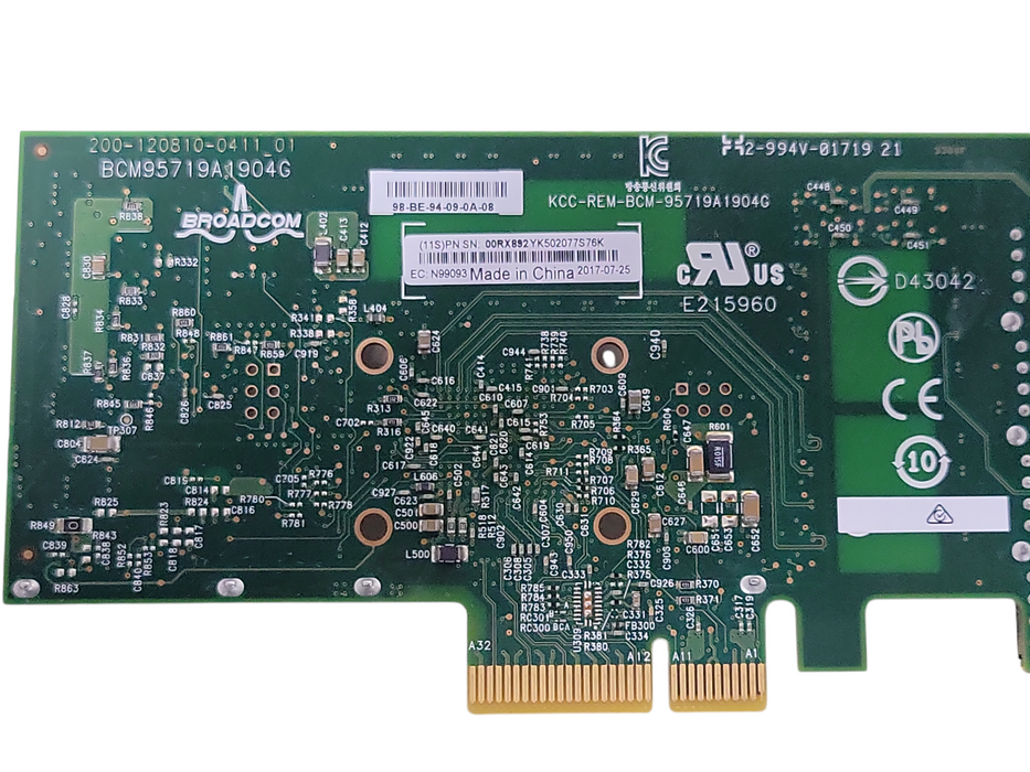 Broadcom BCM95719A1904G 4-Port NIC PCIe Card, FH Bracket Q_