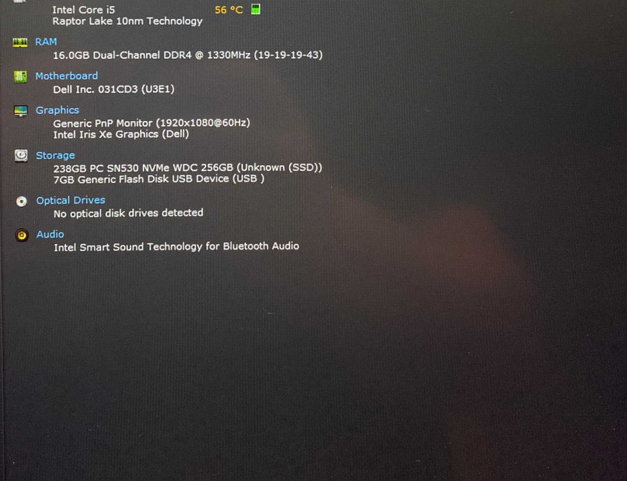 Dell Latitude 5540 Core i5-1345U@1.60GHz 16GB RAM 256GB SSD  Lap200