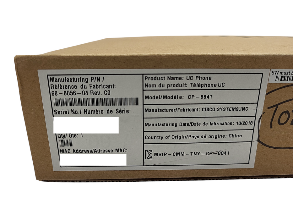 Brand new Cisco CP-8841 IP Voice UC Phone / Telephone #8841 68-6056-04 Q$