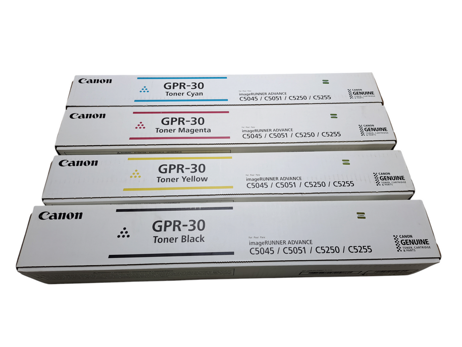 Genuine Canon GPR-30 Toner Cartridge Set - Black/Cyan/Magenta/Yellow Q)