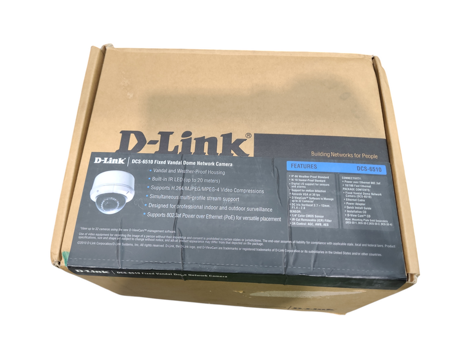 D-Link Fixed Vandal Dome Network Camera (DCS-6510)