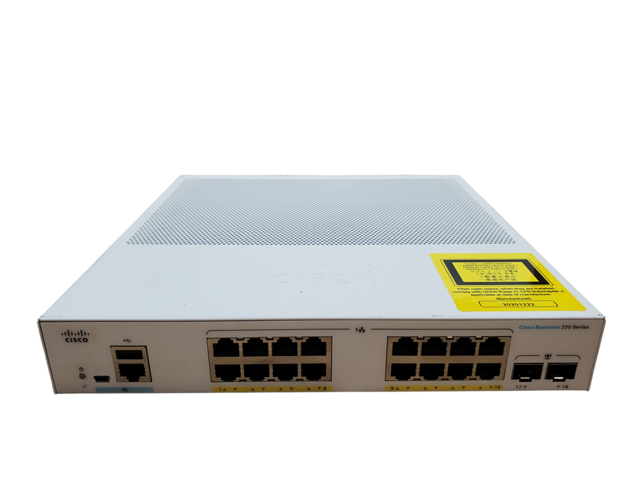 Cisco Business 250 Series 16-Port PoE+ & 2xSFP Switch - CBS250-16P-2G