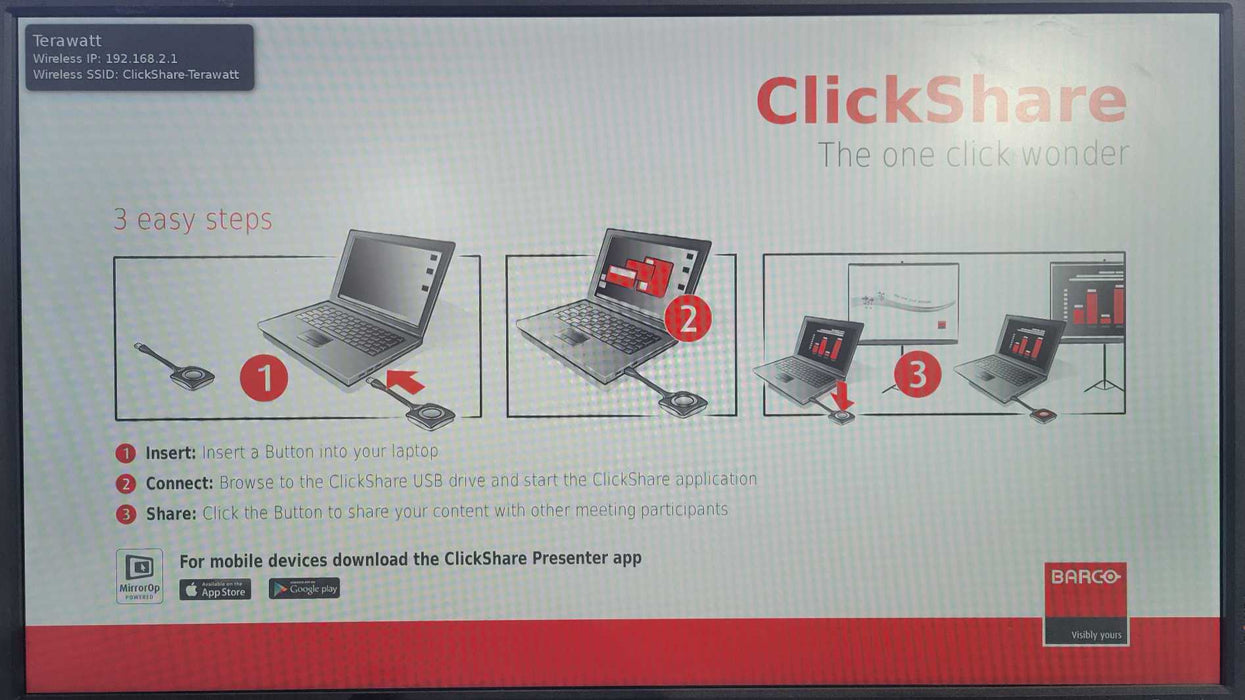 Barco Clickshare CSC-1 Wireless Presentation System R9861006BNA !