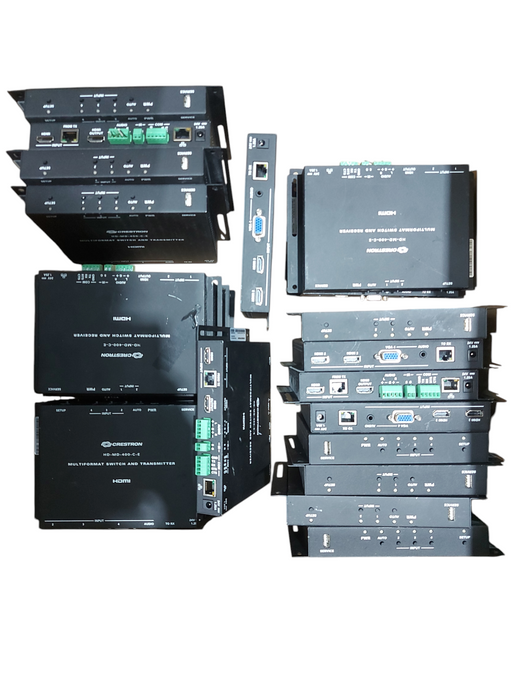 Lot 20x - CRESTRON HD-MD-400-C-E MULTIFORMAT SWITCH RECEIVER & TRANSMITTER