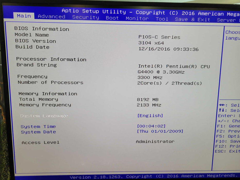 FAT PIPE - Intel Pentium G4400 ASUS P10S-C/4L 8GB DDR4 NO HDD 370W PSU %