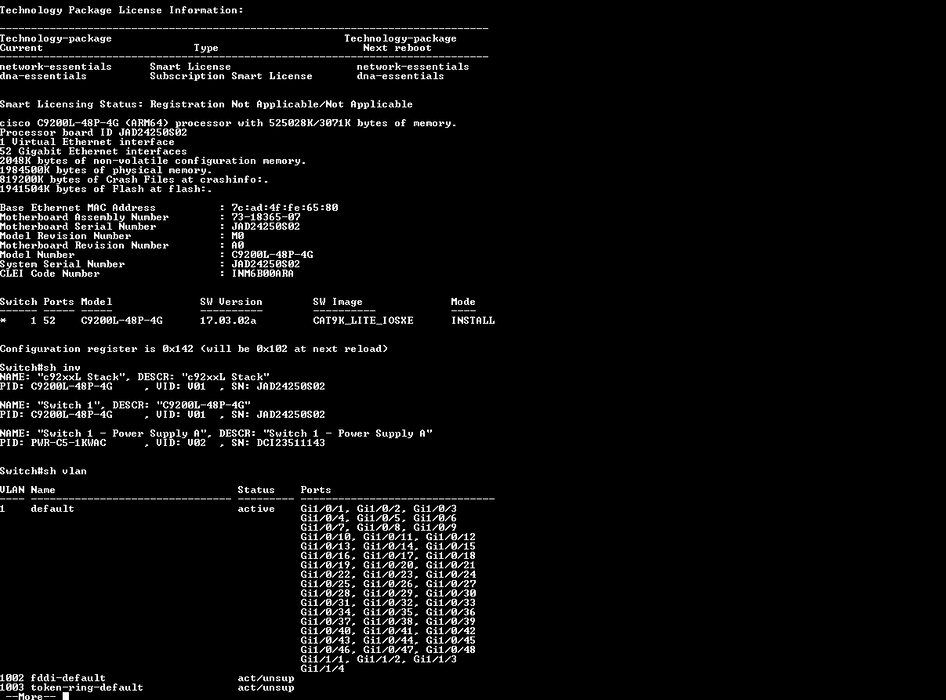 Cisco C9200L-48P-4G-E | 48-Port Gigabit PoE+ Network Essentials Switch )
