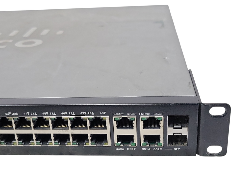 Cisco SG300-52P 52-Port Gigabit PoE Managed Switch, READ _