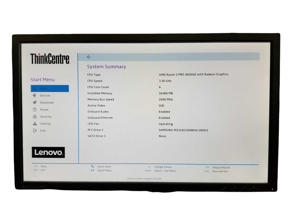 Lenovo ThinkCentre M75q Gen2 Ryzen 5 Pro 4650GE 16GB RAM 256GB NVMe WiFi