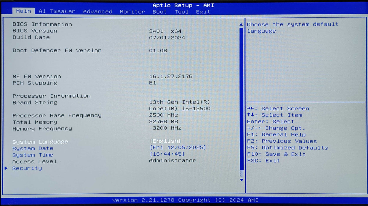 Custom PC, ASUS PRO H610M-CT2 D4, Intel i5-13500, 32GB DDR4, 256GB NVMe