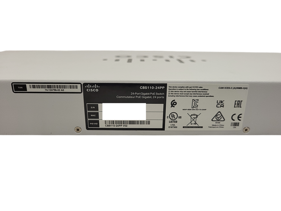 Cisco CBS110-24PP v02 24 Port Gigabit PoE Switch $