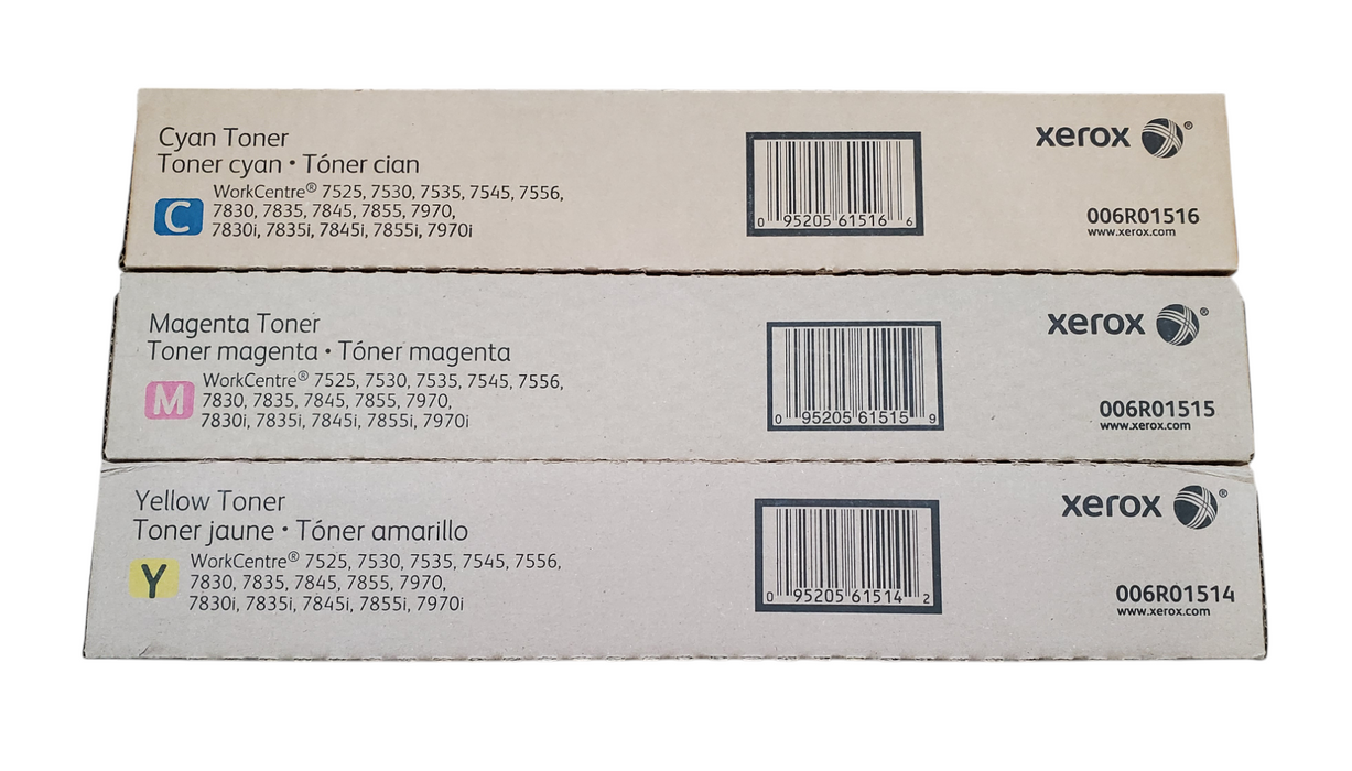 Lot 3x Xerox 006R01514 / 006R01515 / 006R01516 | CMY Toner | New