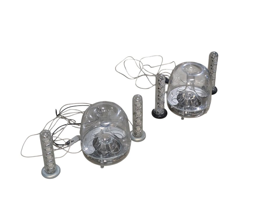 Lot of 2x Harman/Kardon SondSticks Systems Clear Speakers Please READ   -