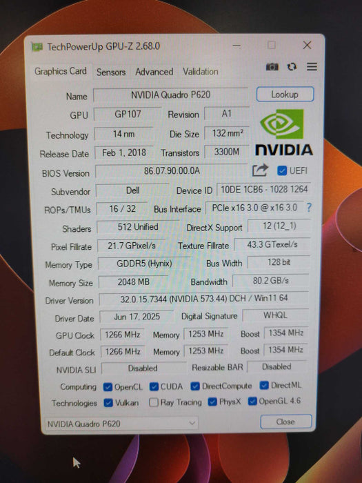 NVIDIA Quadro P620 2GB GDDR5 Graphics Card | 4x Mini DP !