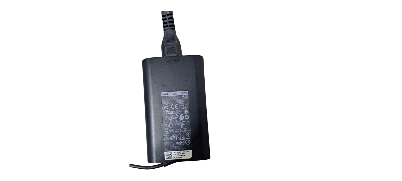 Genuine DELL 65W, 19.5V, 3.34A Fat Tip (7.4mm) Laptop/PC Power Adapter  Q