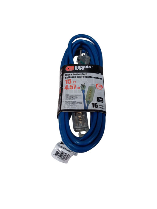 Block Heater Cord 15Ft - Blue