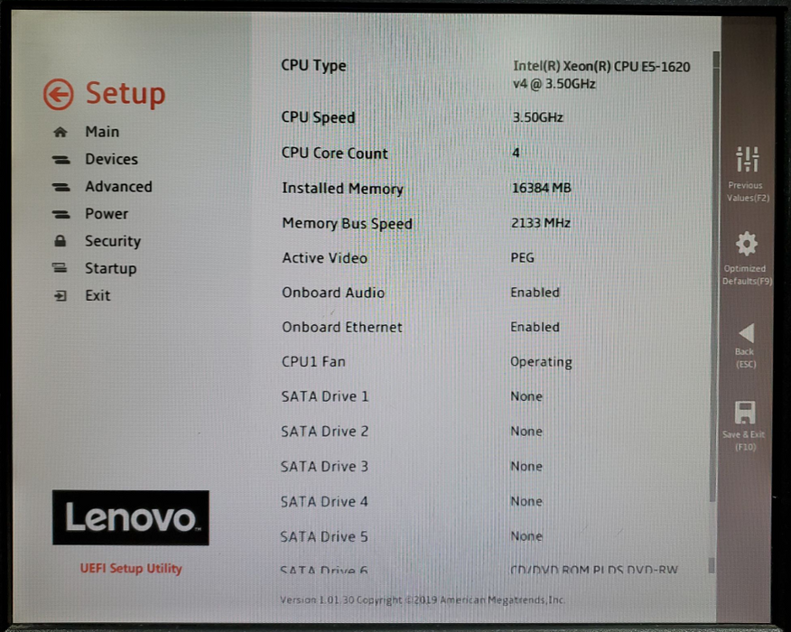 Lenovo ThinkStation P510 - Xeon E5-1620 v4 16GB DDR4 RAM No HDD No GPU