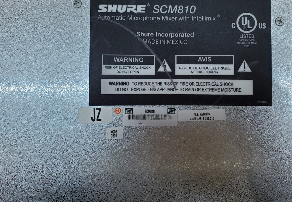 Shure SCM810 Automatic Microphone Mixer with Intellimix *READ* Q