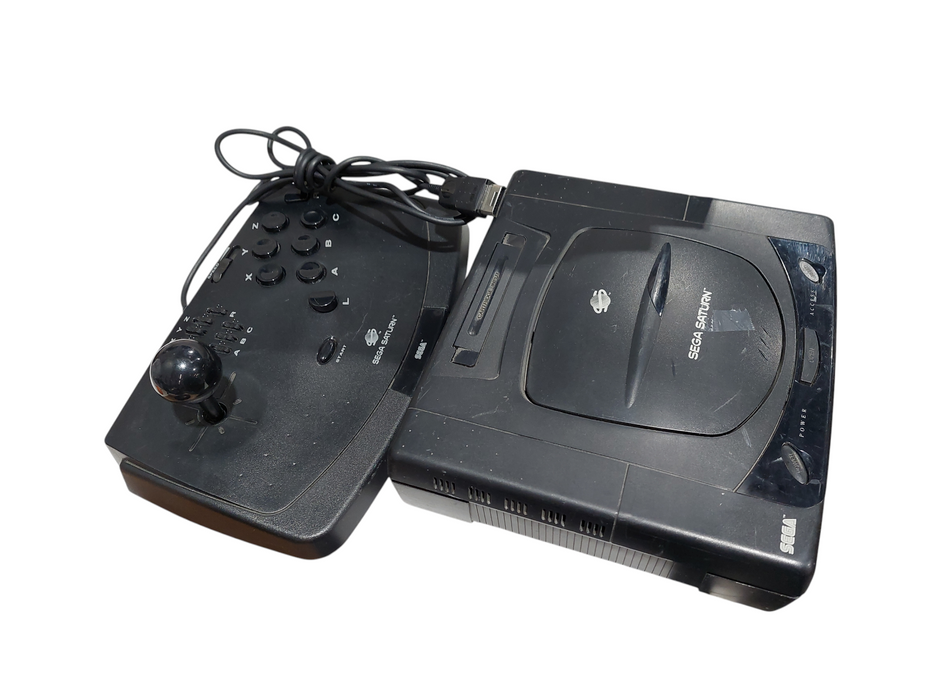 Sega Saturn ( Parts ) Model: MK-80000 With Fight Stick Controller MK-80112 =