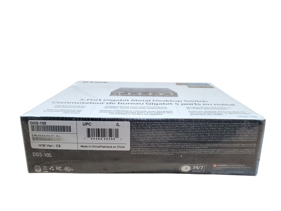 NEW - D-Link 5-Port Gigabit Metal Desktop Switch