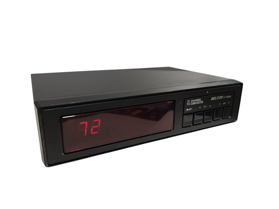 Vintage Belcor 72-Channel TV Converter Model: V-7200A  =