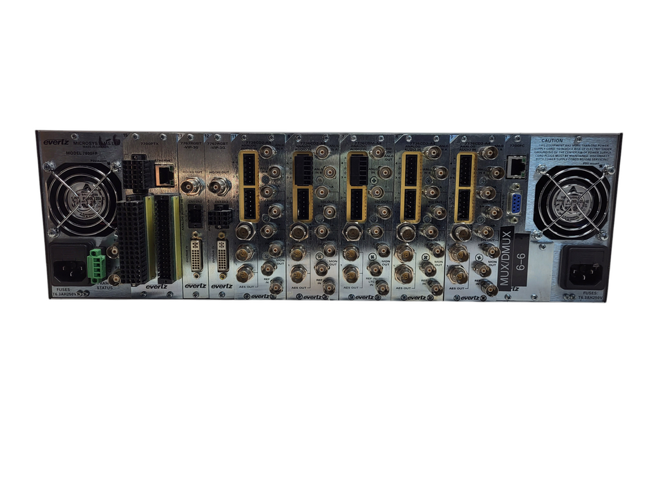 EVERTZ 7800FR MultiFrame Chassis w/ 5x 7736CEM-A4 1x7700FC 2x 7767RGBT 1x 7700FC $