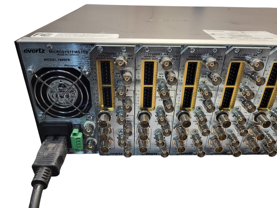 EVERTZ 7800FR MultiFrame Chassis w/ 7x 7736CEM-A4 1x7700FC READ Q$