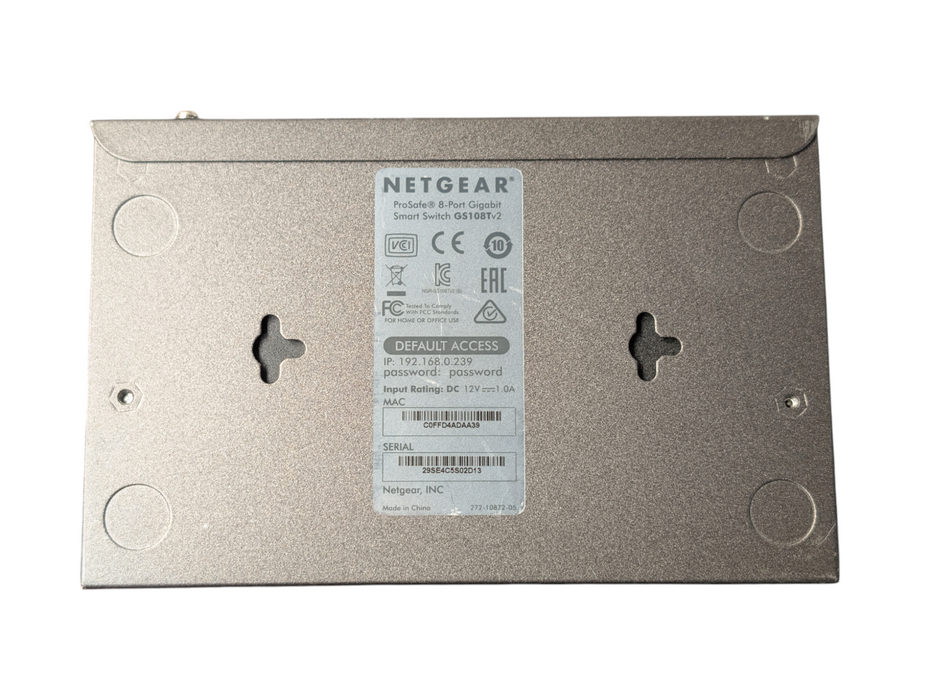 Lot of 4x NETGEAR ProSAFE GS108T 8 Port Gigabit PoE Powered Switches  -