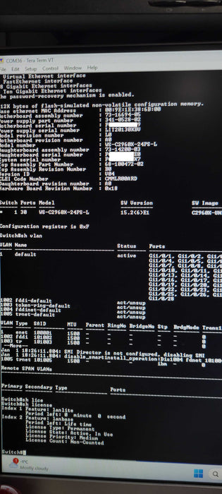 Cisco WS-C2960X-24PS-L 24 GigE PoE 370W 4x 1G SFP managed Switch _