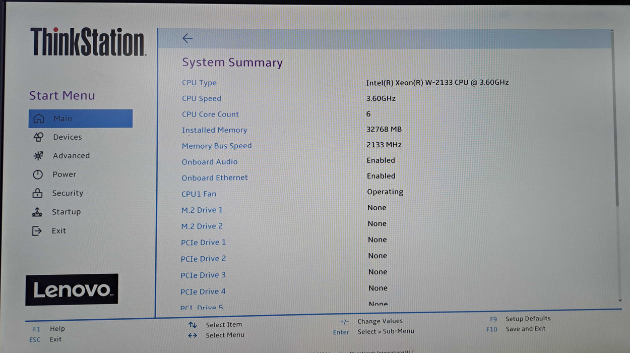 Lenovo ThinkStation P520 | Xeon W-2133 @3.60GHz, 32GB DDR4, Quadro P4000 )
