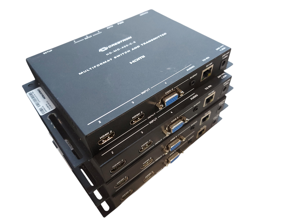 Lot 4x Crestron HD-MD-400-C-E HDMI Multiformat Switch and Transmitter