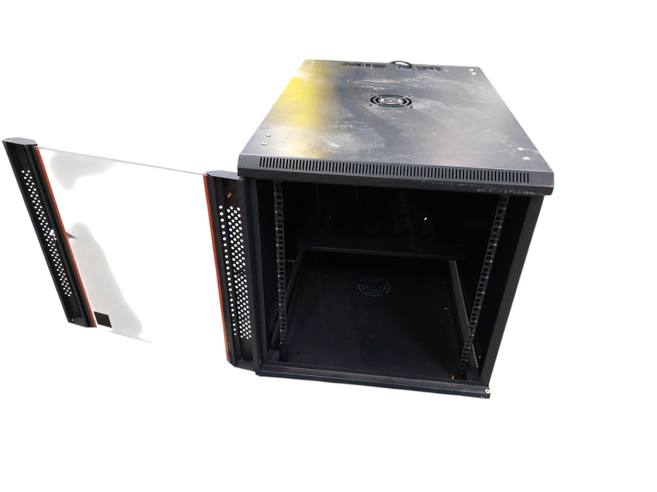 Half Sized Server Rack , Glass Door , Shelf , No Keys  =