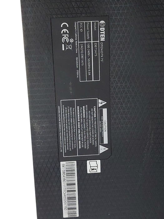 DTEN D7X 75" Android Edition Model: DB71475 =