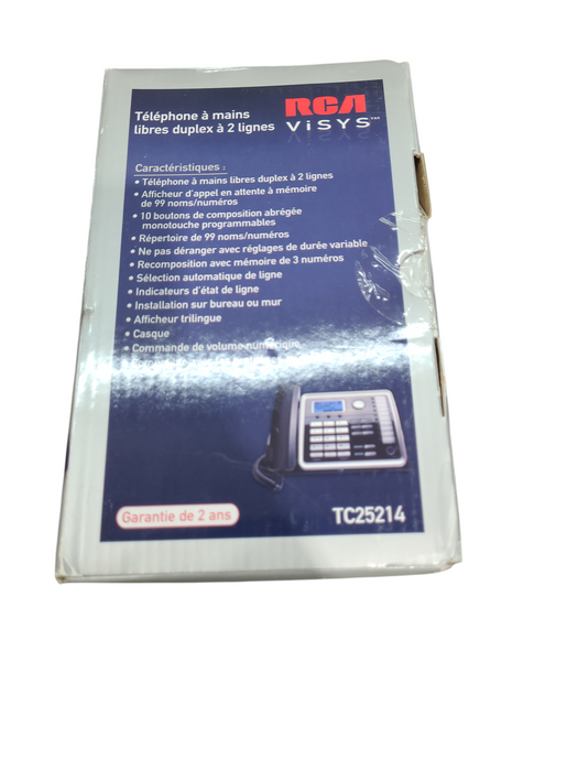 RCA ViSYS 25214 2-Line Corded Full Duplex Speakerphone TC25214